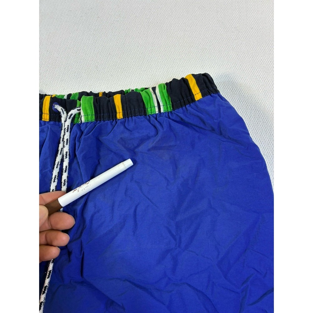 Vintage Nautica‎ Men's Spell Out Swim Trunks Blue Yellow Green Medium - Picture 6 of 7